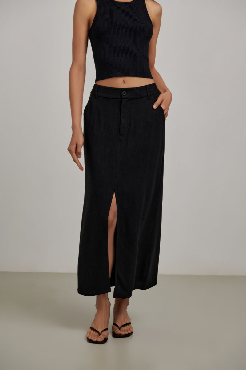 Audrey Tailored Maxi Skirt