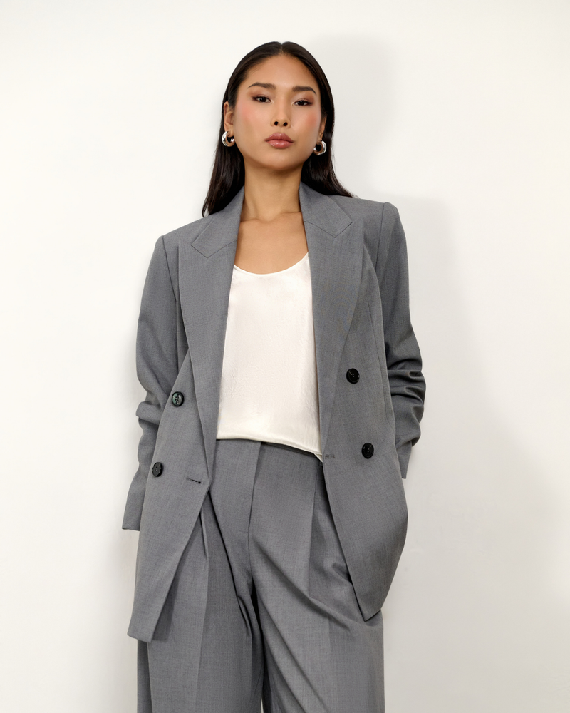 Bec Boxy Blazer - Charcoal