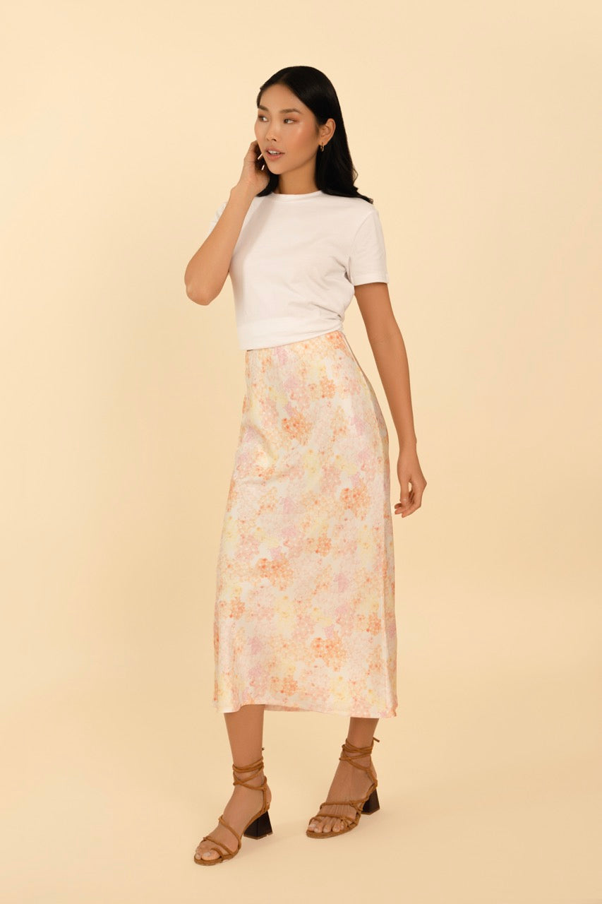 The Olivia Slip Skirt - SAKURA Print