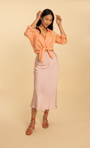The Olivia Slip Skirt - Dusty Pink