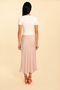 The Olivia Slip Skirt - Dusty Pink