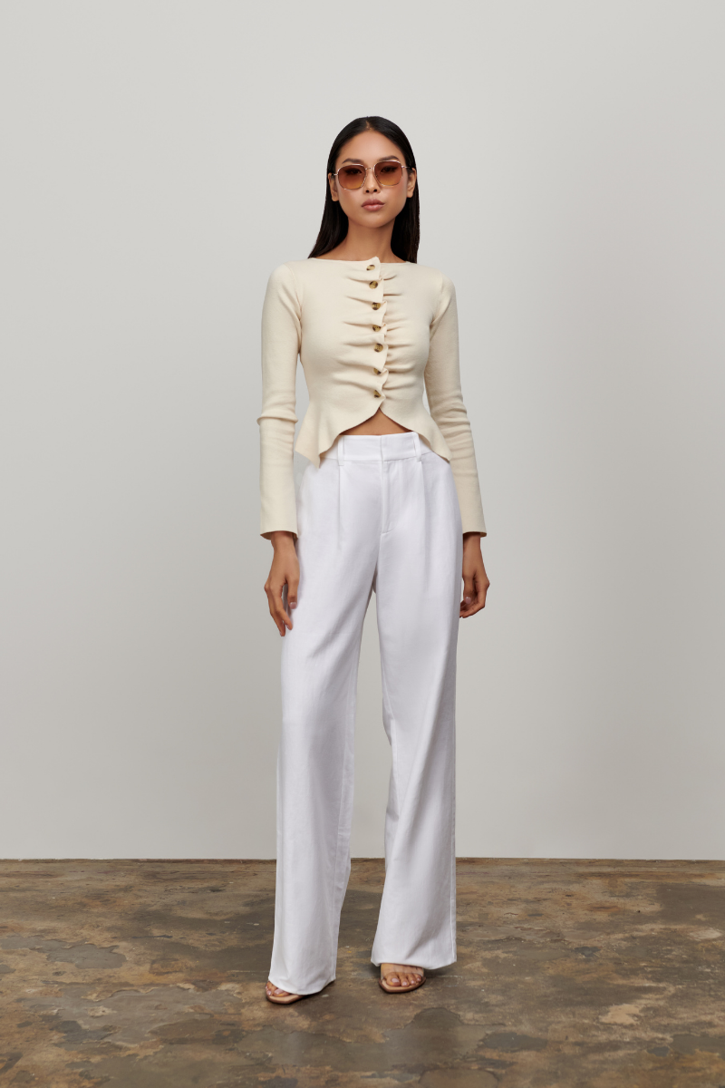 Josie Button Knit - Cream