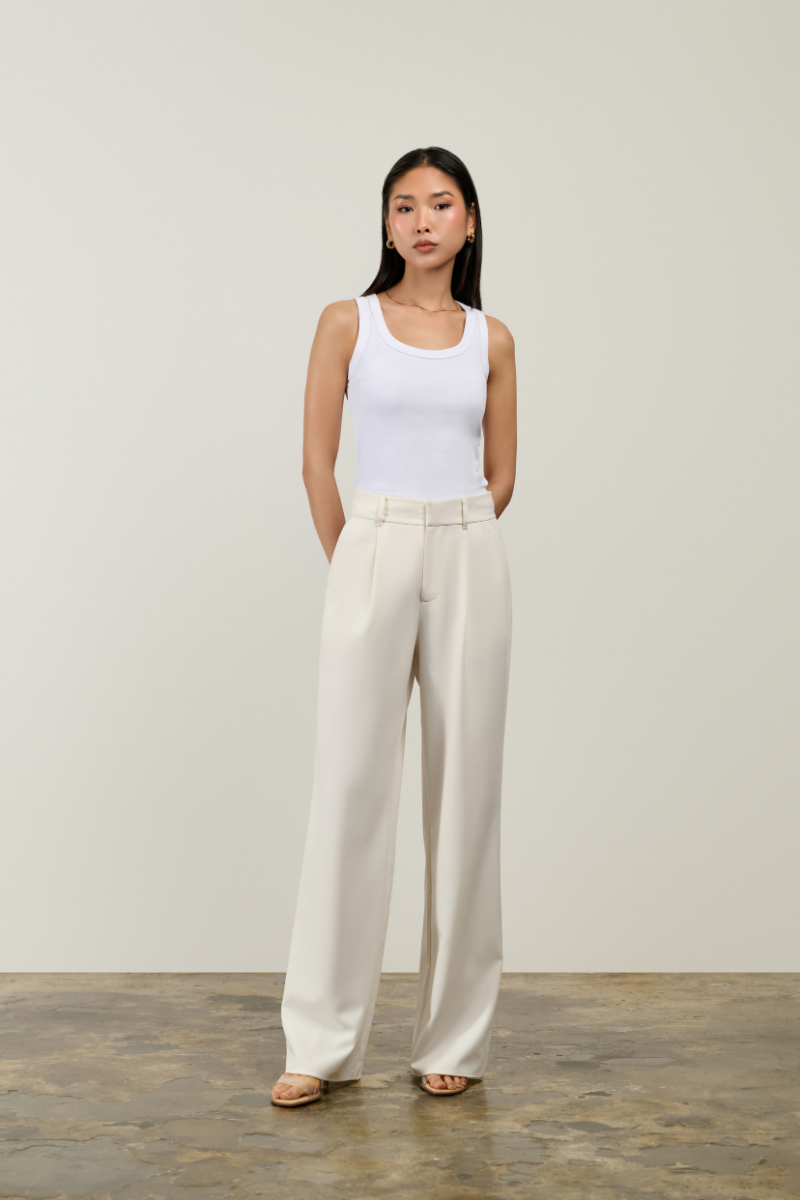 Willow Wide Leg Pants - Vanilla