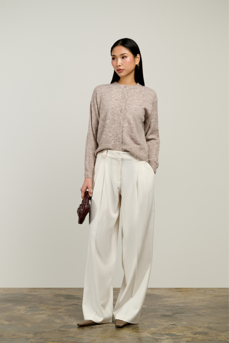 The Harper Mohair Cardigan - Toast