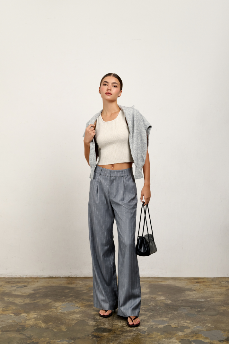Lili Knit Tank Top - Heather Grey