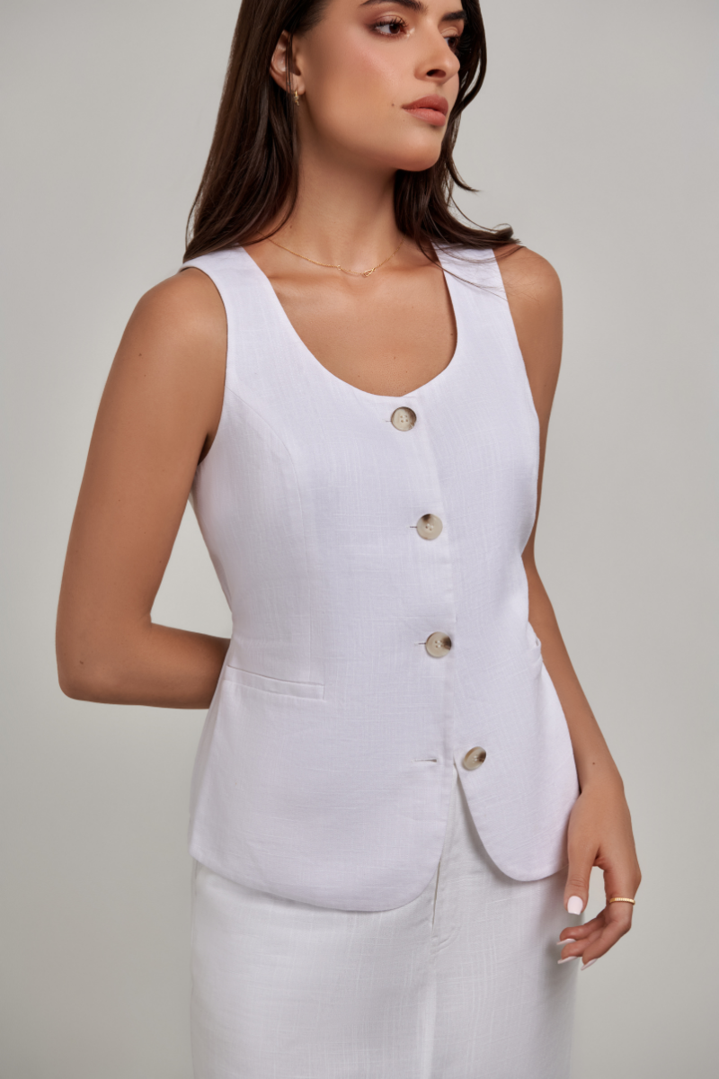 Madi Scoop Button Vest