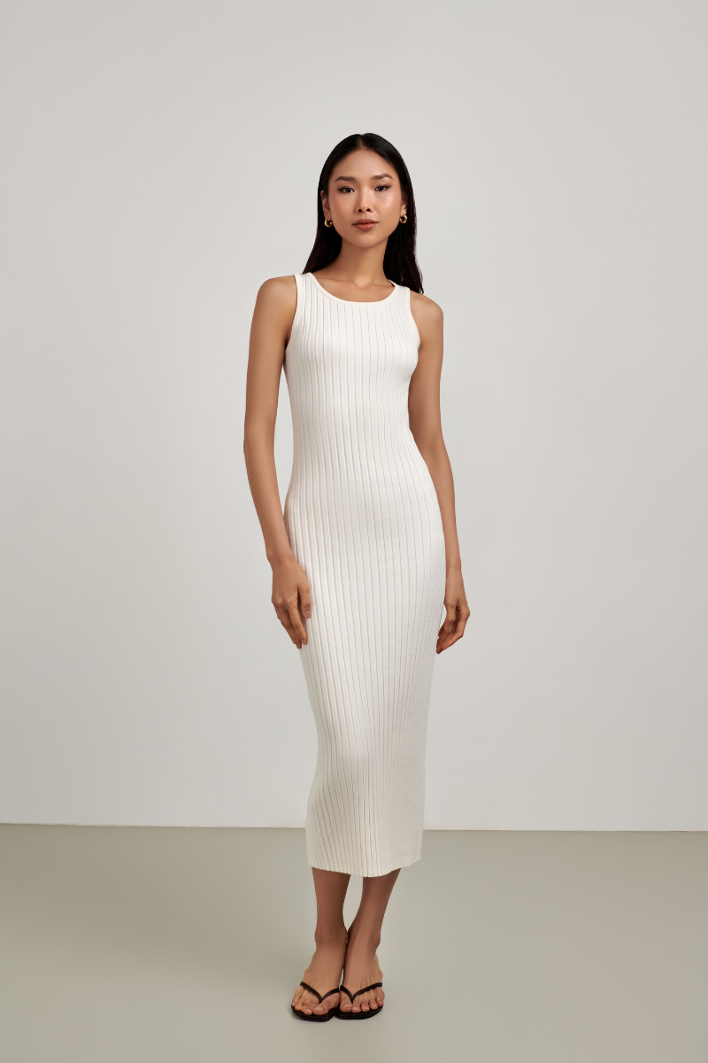 Clara High Boat Neck Maxi