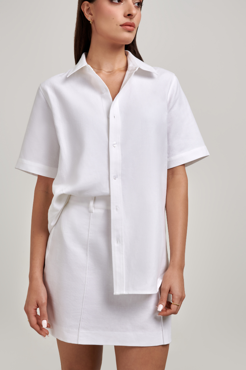 Gigi Short Sleeve Shirt - White