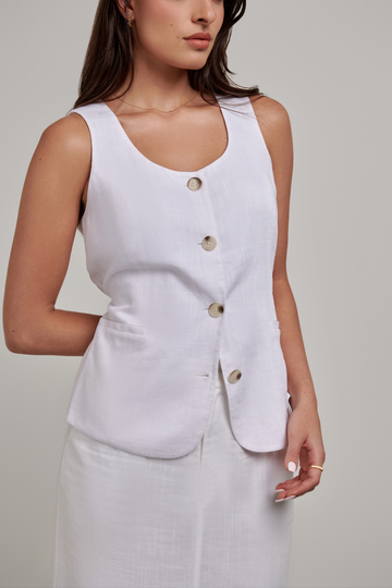 Madi Scoop Button Vest