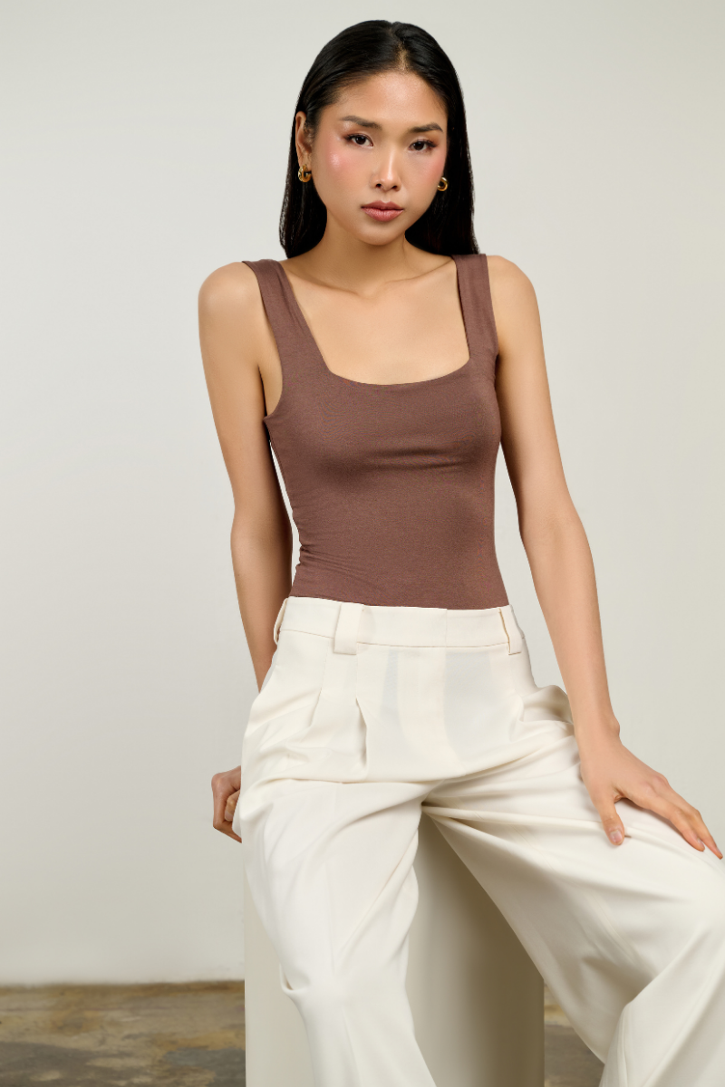 Bella Bamboo Bodysuit - Mocha