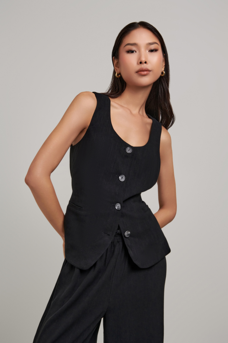Madi Scoop Button Vest