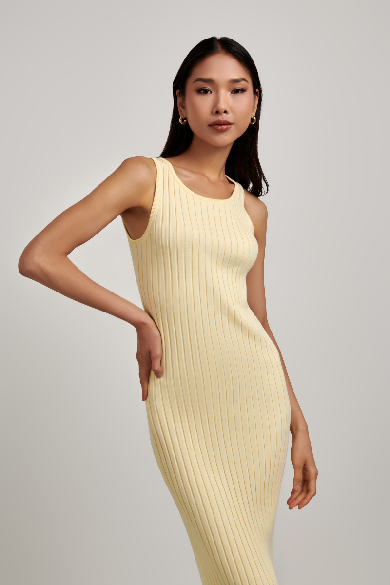 Clara High Boat Neck Maxi