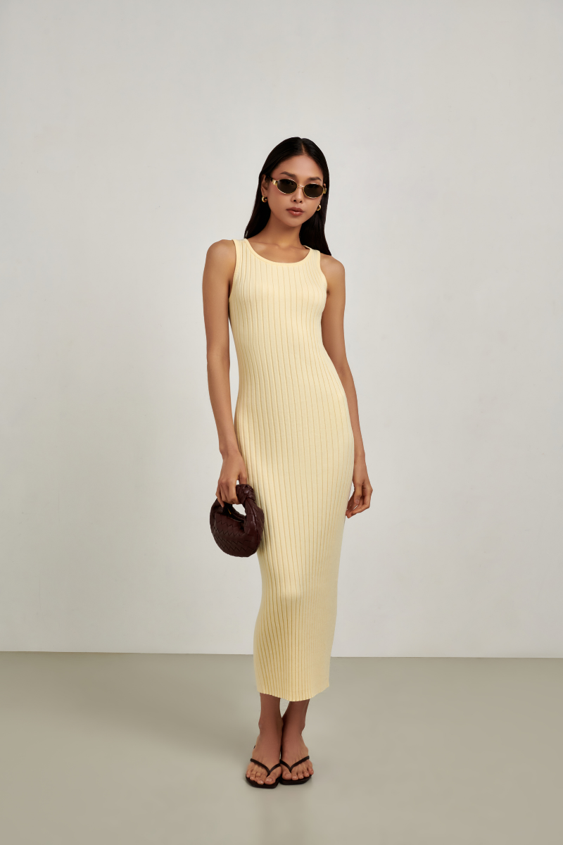 Clara High Boat Neck Maxi