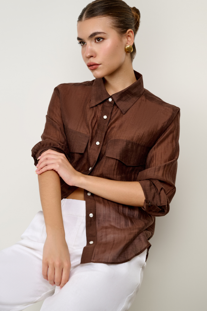 contrast trim dress shirt Comfort Stretch Non-Iron Stripe Dress Shirt With Contrast Trim - Cobalt