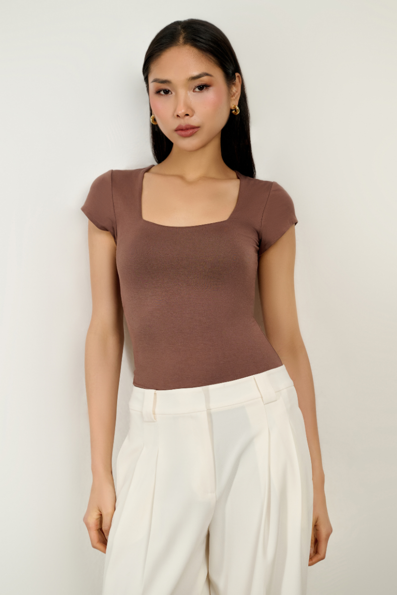 Kara Bamboo Bodysuit - Mocha