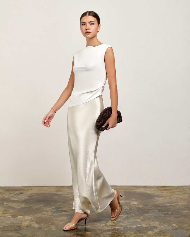 Olivia Slip Skirt - Cream