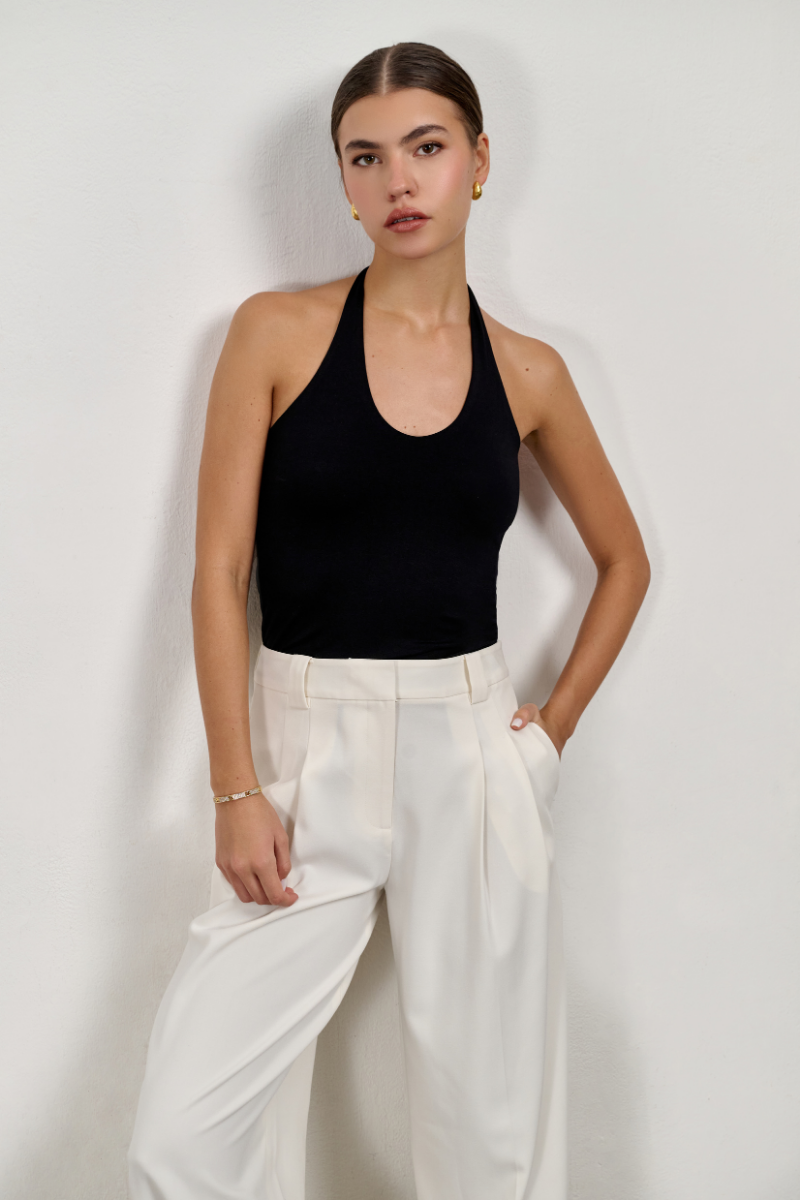 Bel Halter Tank Top- Black