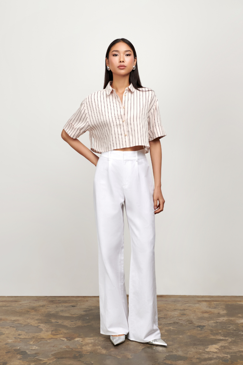 Stella Cropped Shirt - Marshmallow