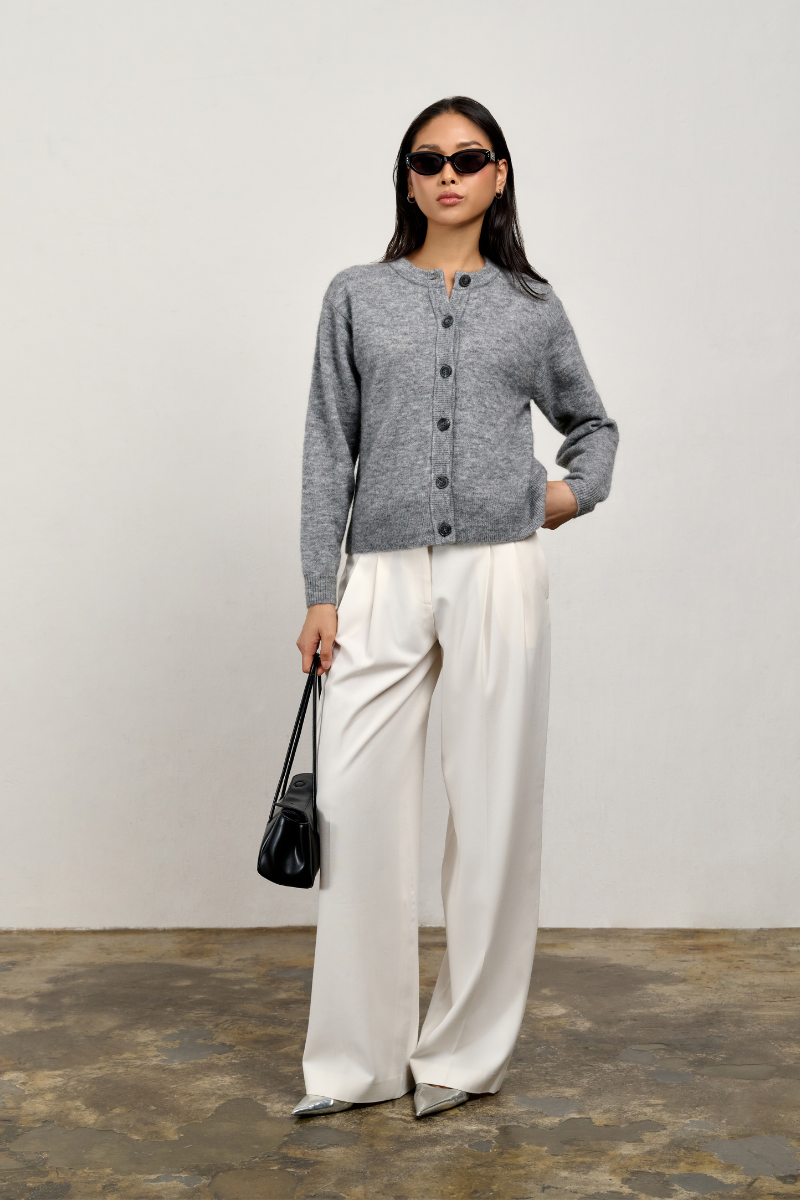 The Harper Mohair Cardigan - Grey