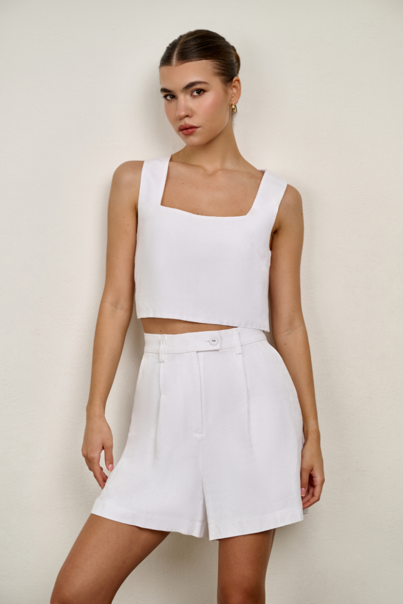 Isla Crop Top - White