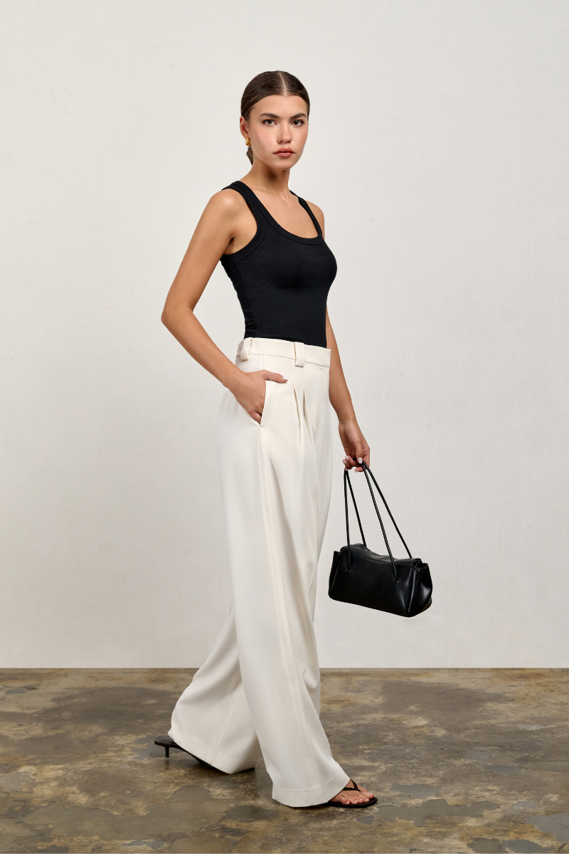 Ivy Rib Tank - Black