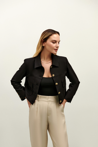 The Elsie Cropped Jacket - Black