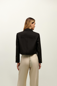 The Elsie Cropped Jacket - Black