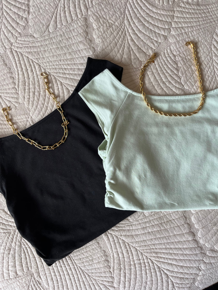 The Brigitte Poised Top - Mint Green