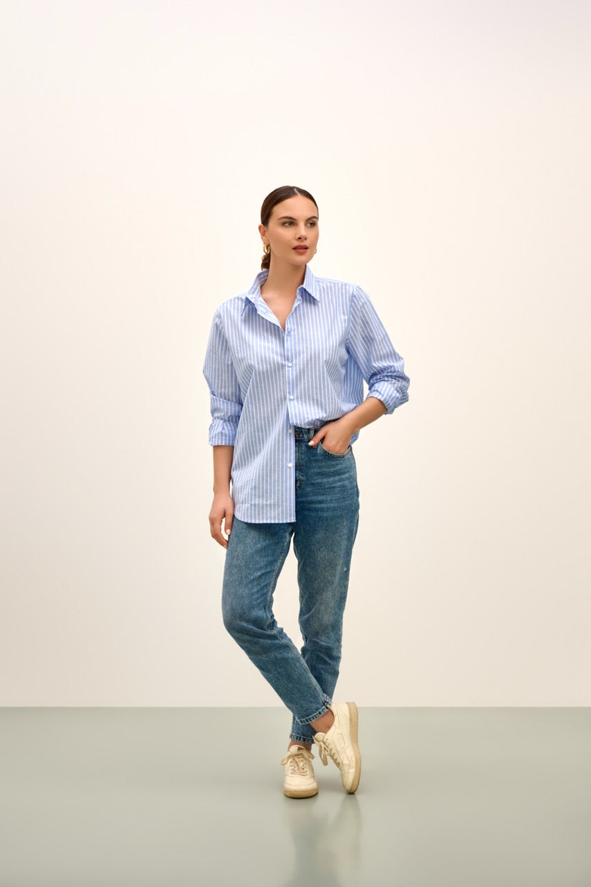 The Avery Button Down - Blue Pinstripe