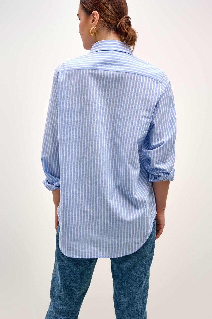 The Avery Button Down - Blue Pinstripe