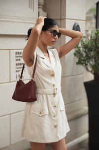 The Carrie Vest Dress - Beige