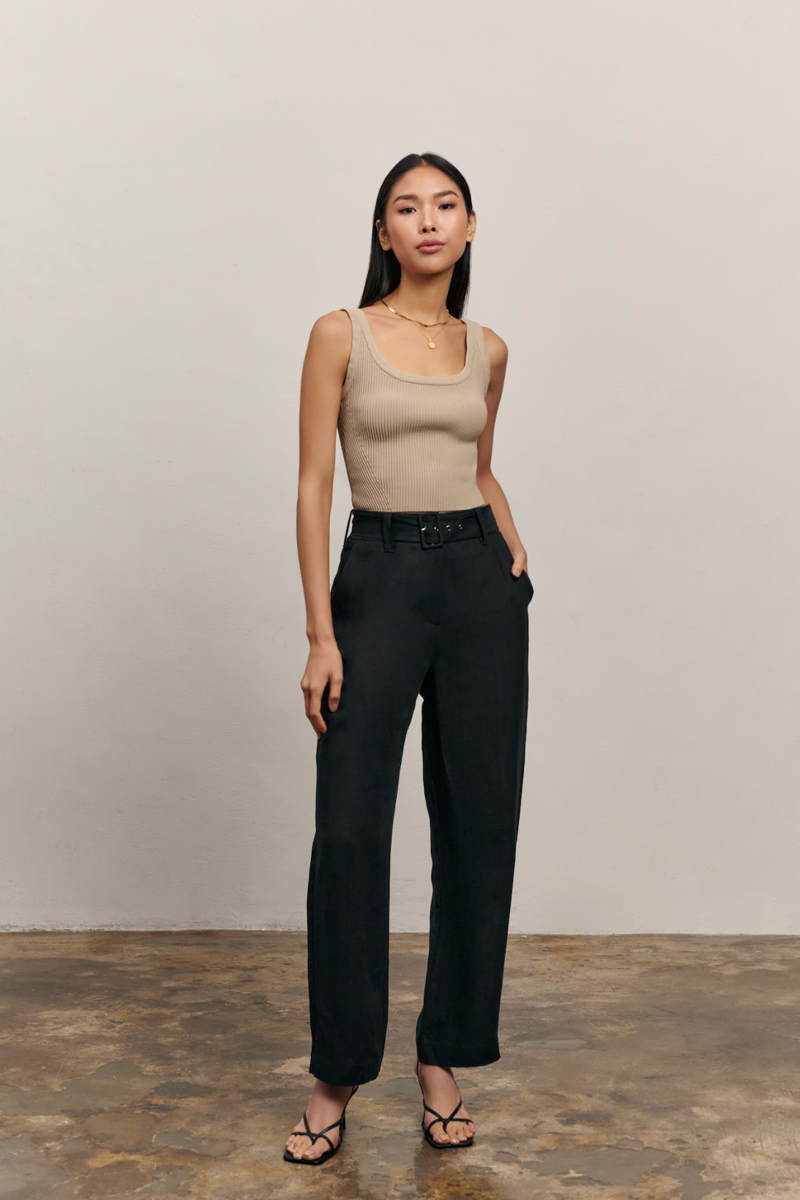 Jasper Linen Pant - Black
