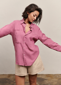 The Millie Button Down Shirt - Magenta