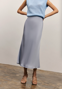 The Olivia Slip Skirt - Blue