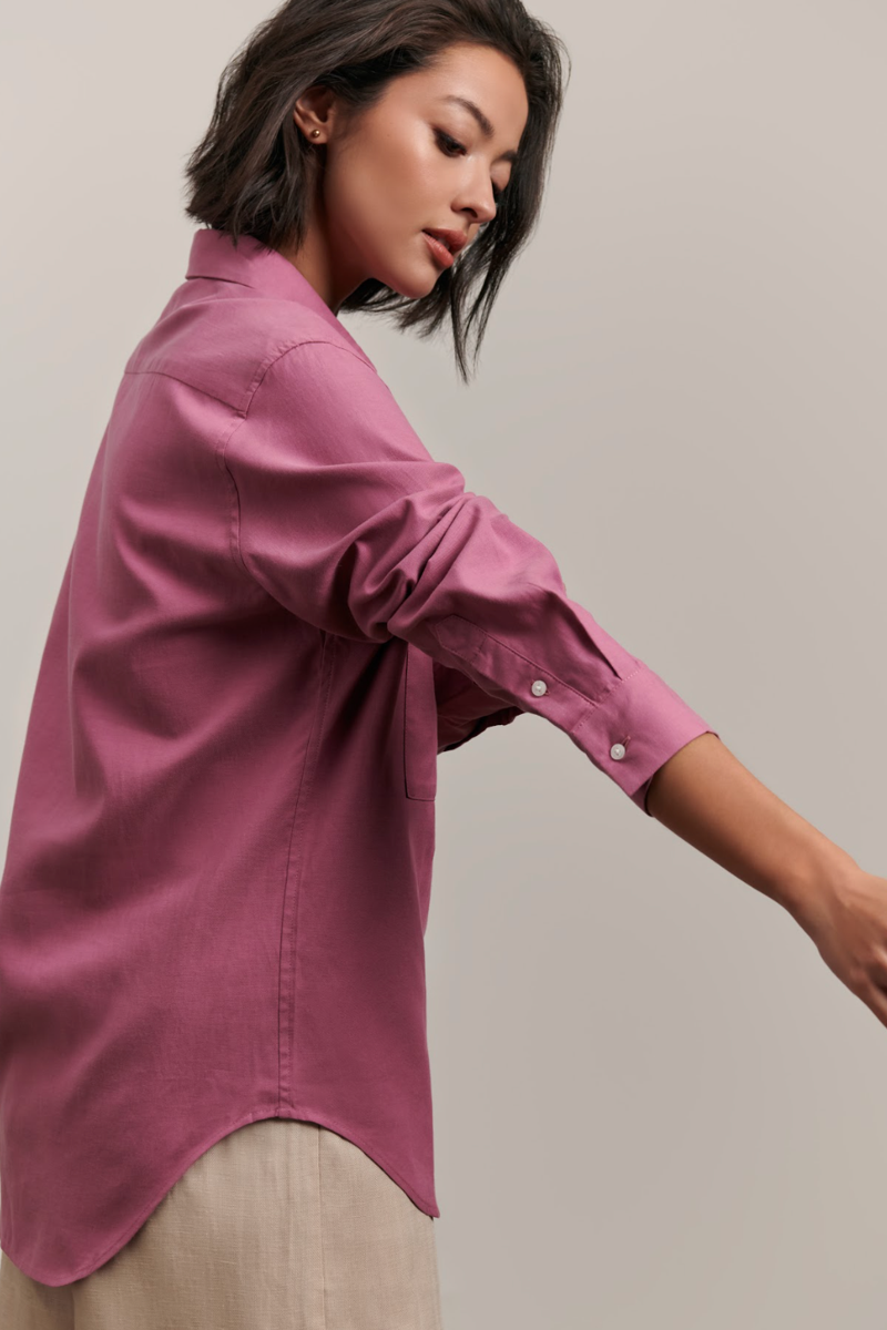 Millie Button Down Shirt - Magenta