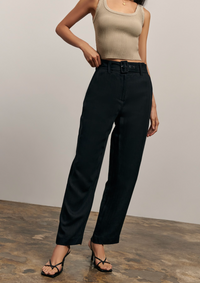 The Jasper Linen Pant- Black