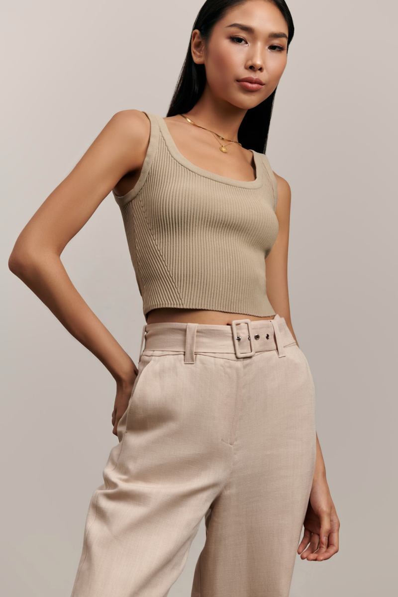 Sofia Tank Top - Beige