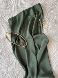 The Olivia Slip Skirt - Sage Green