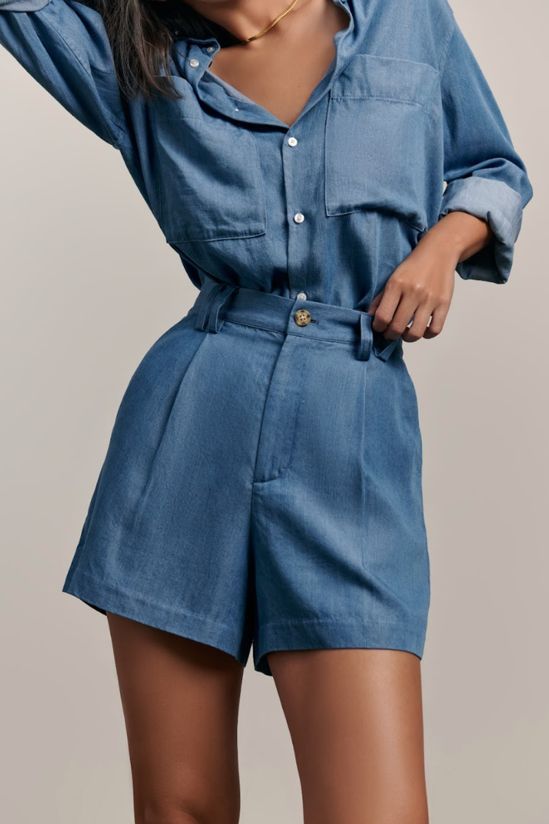 Thea Shorts - Mid Denim