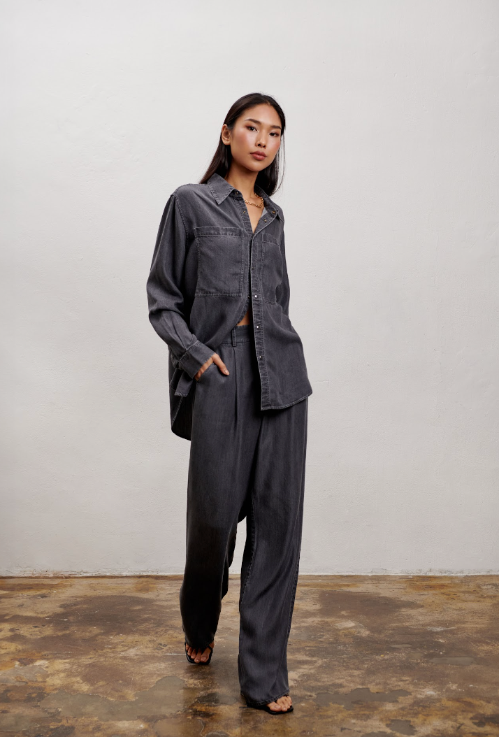 The Willow Wide Leg Pants - "Grey Wash"