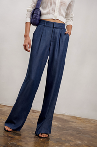 The Willow Wide Leg Pants - "Dark Denim"