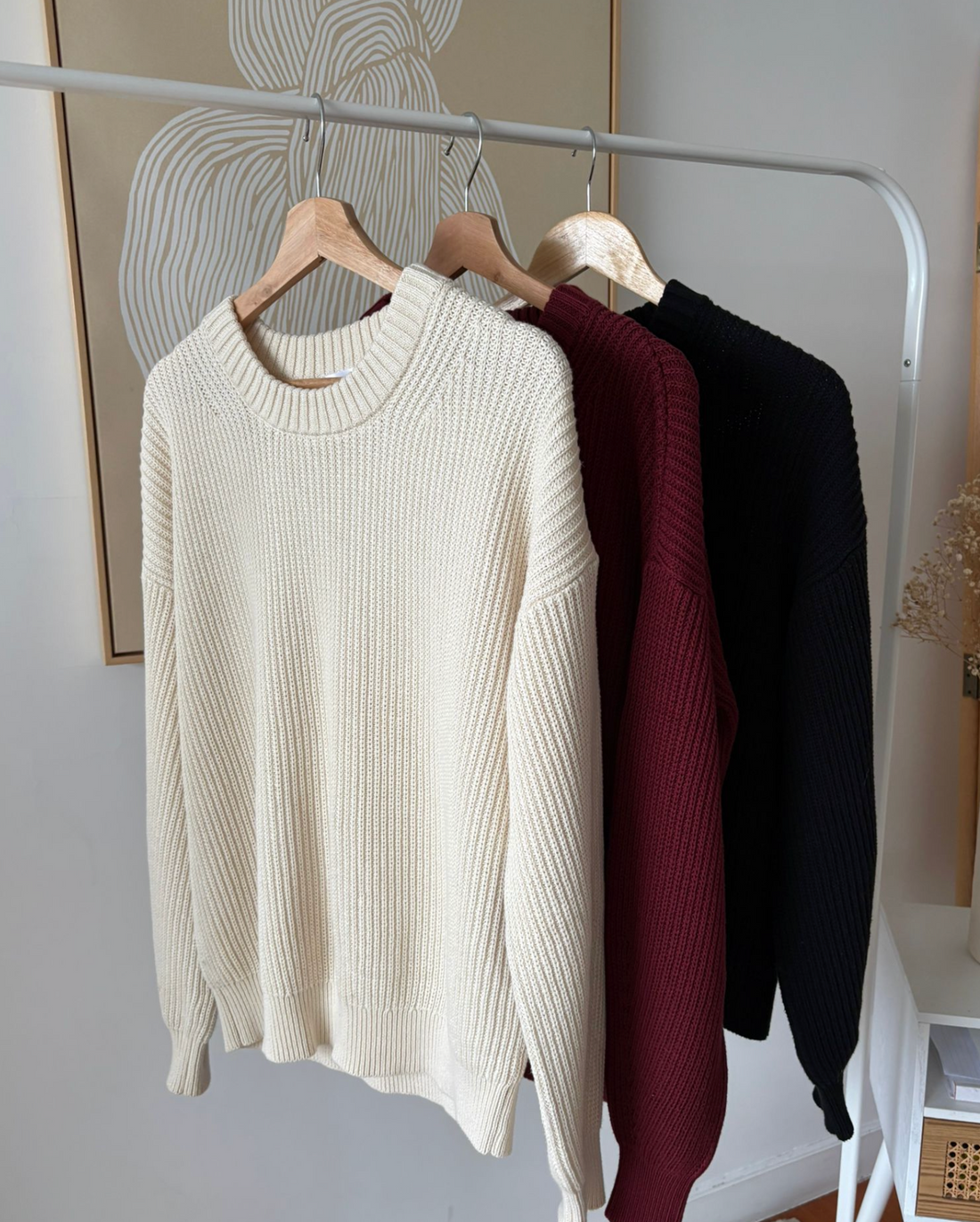 The Nora Oversized Sweater - Burgundy