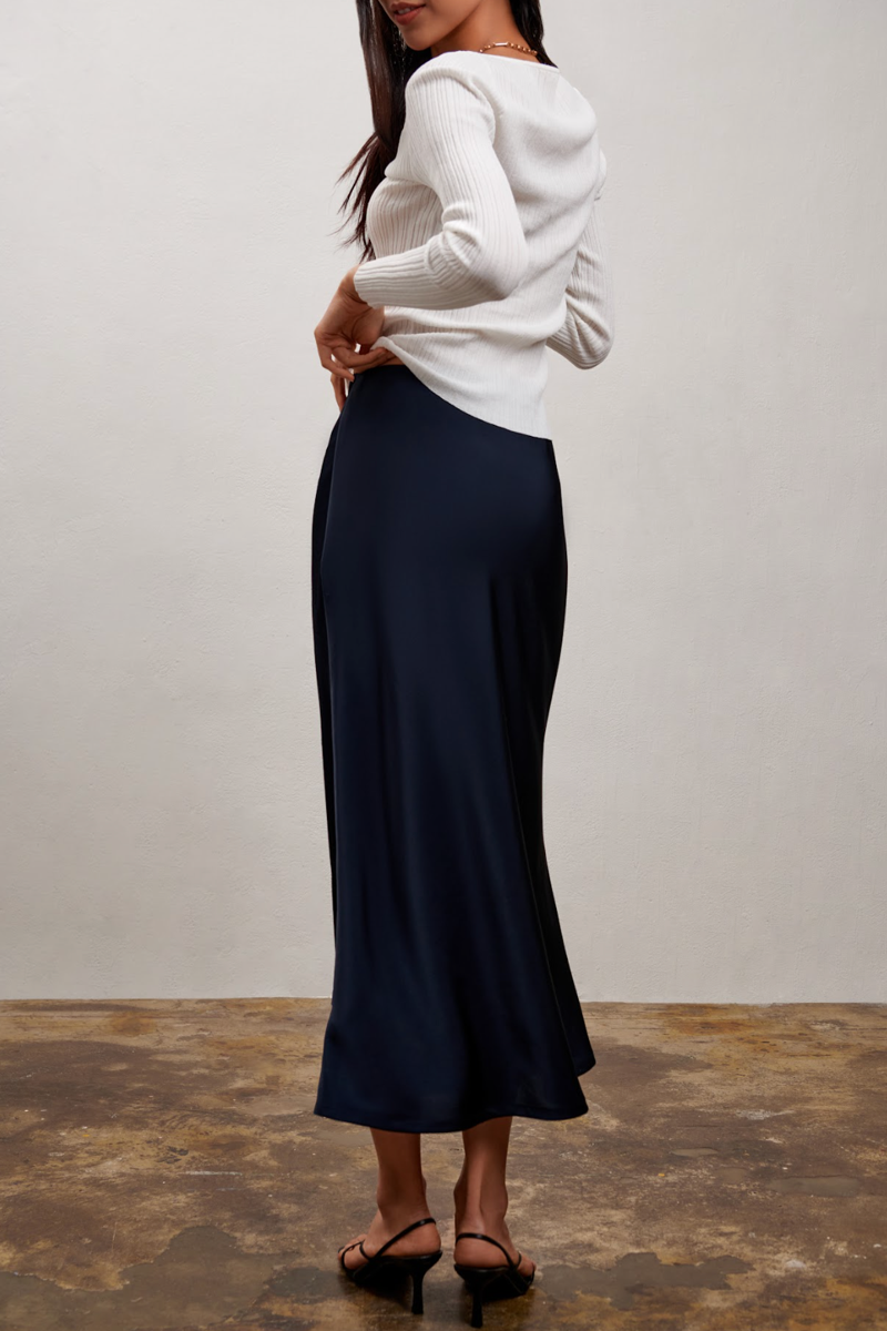Olivia Slip Skirt - Midnight