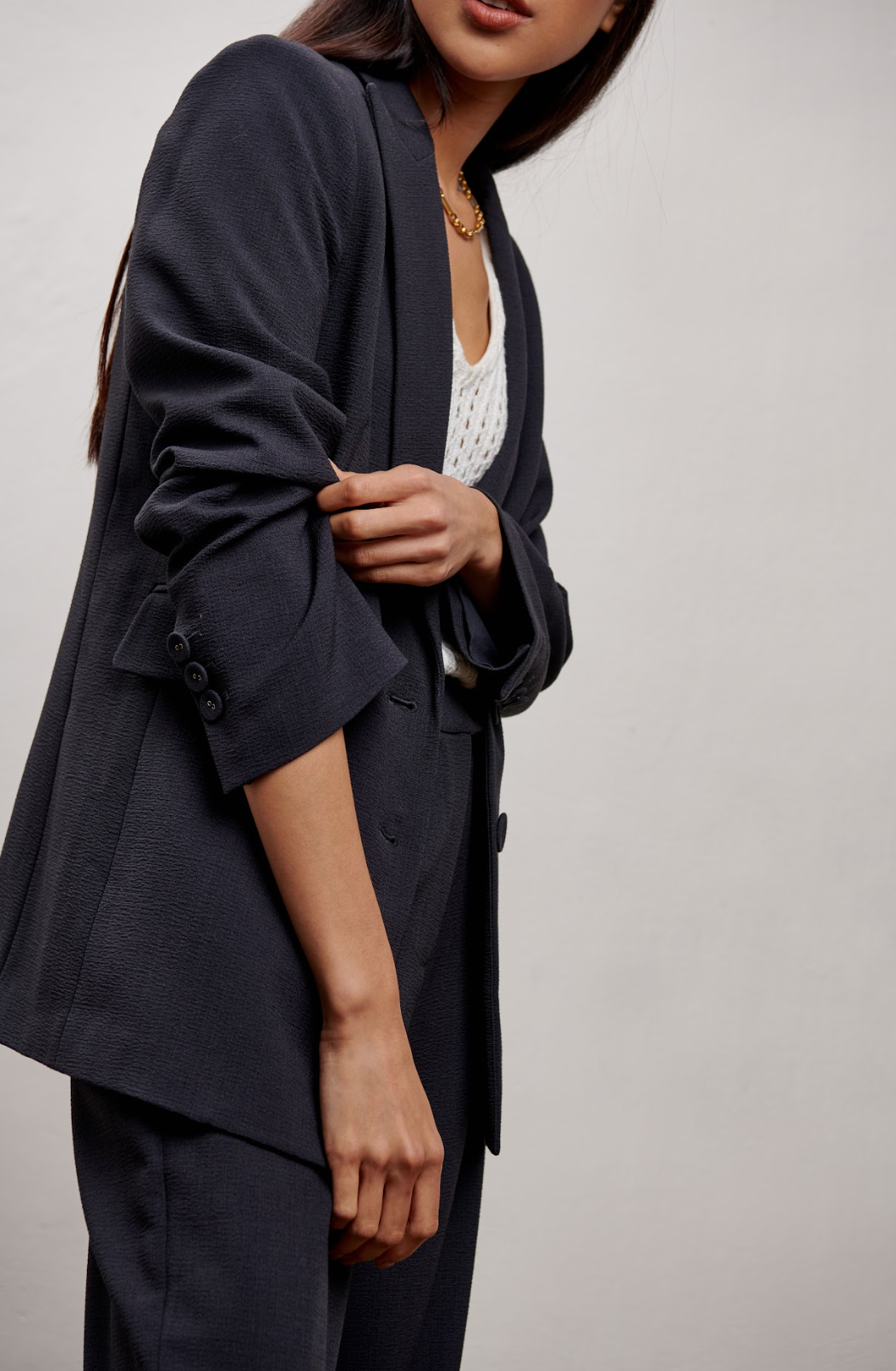 The Mila Blazer - Charcoal