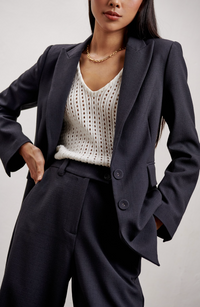 The Mila Blazer - Charcoal