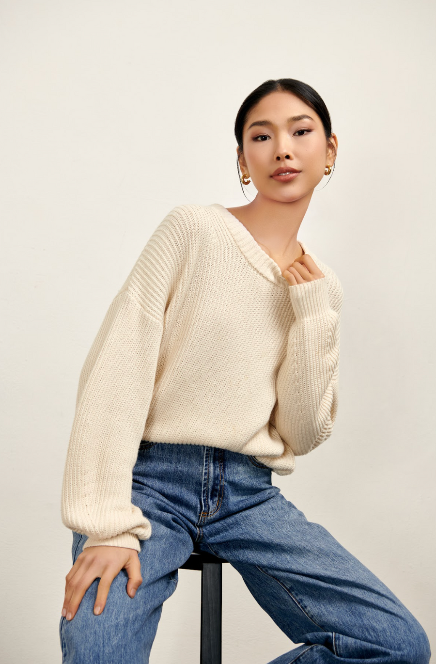 The Nora Oversized Sweater - Tofu