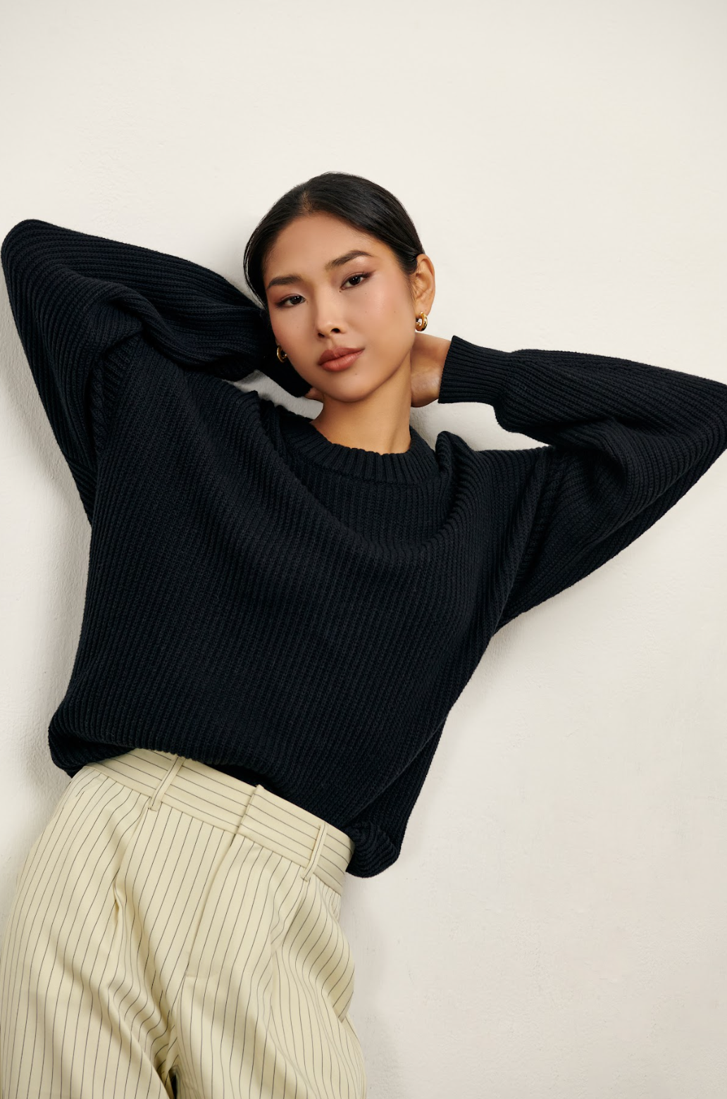 The Nora Oversized Sweater - Black