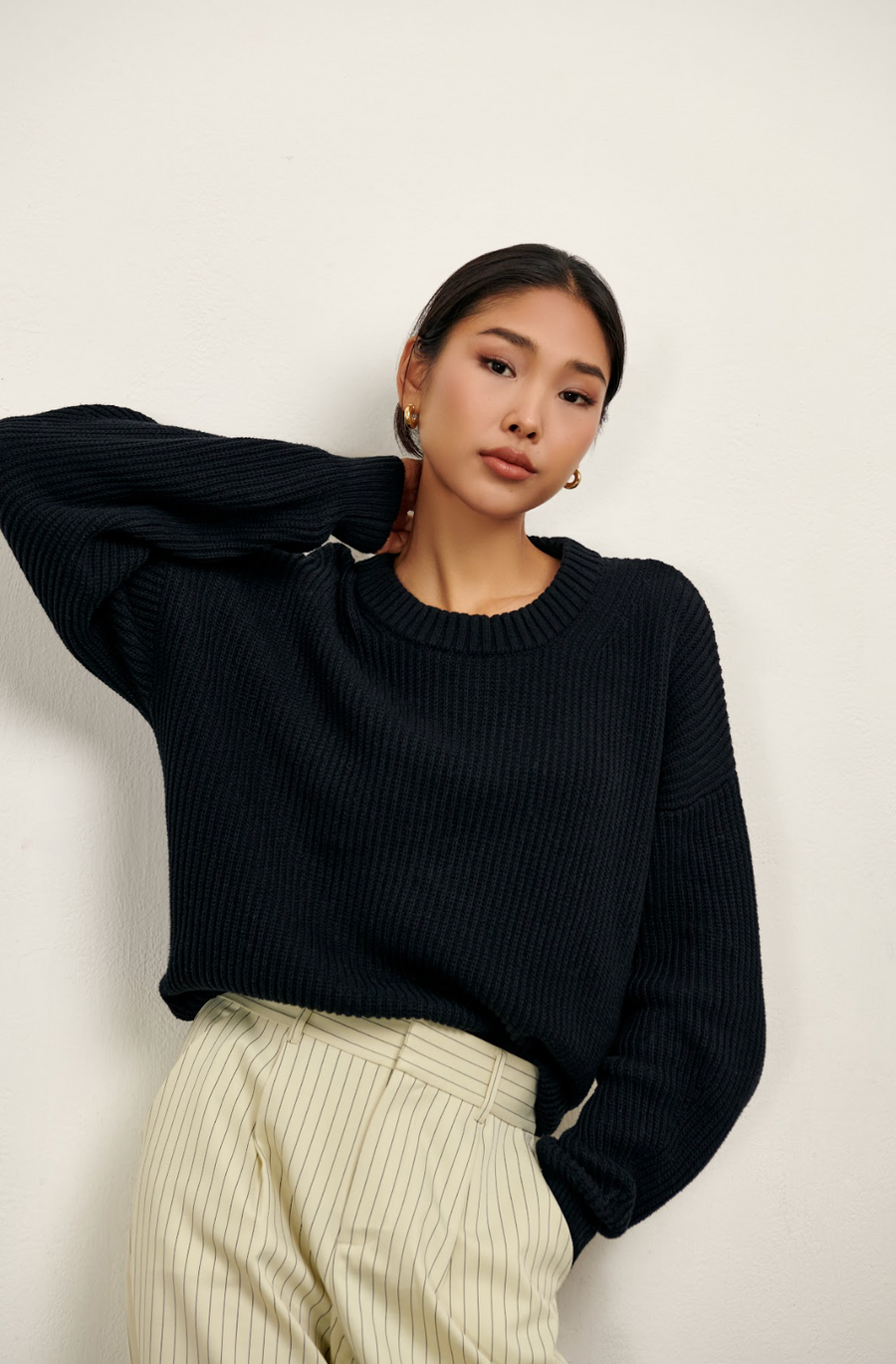 The Nora Oversized Sweater - Black