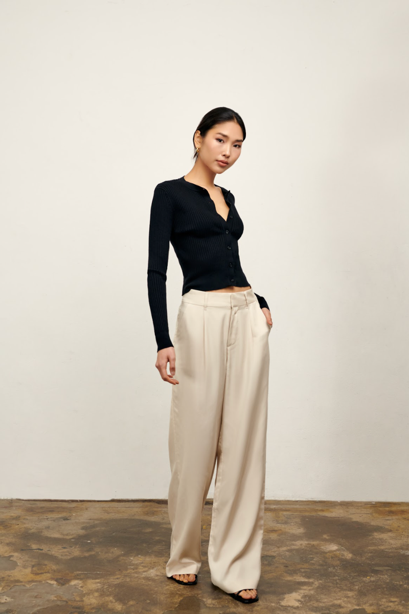 Willow Wide Leg Pant - Oatmeal