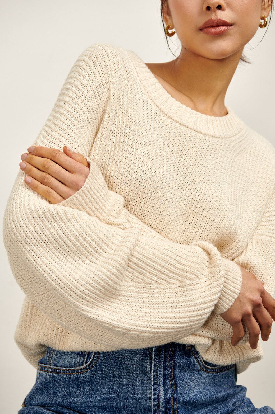 The Nora Oversized Sweater - Tofu